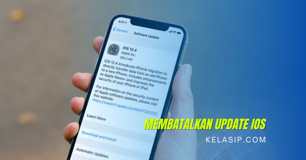 Cara Membatalkan Update iOS