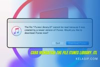 Cara Mengatasi The File iTunes Library.itl