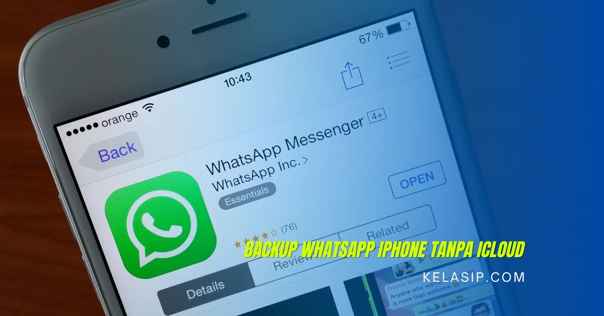Cara Backup Whatsapp iPhone Tanpa iCloud