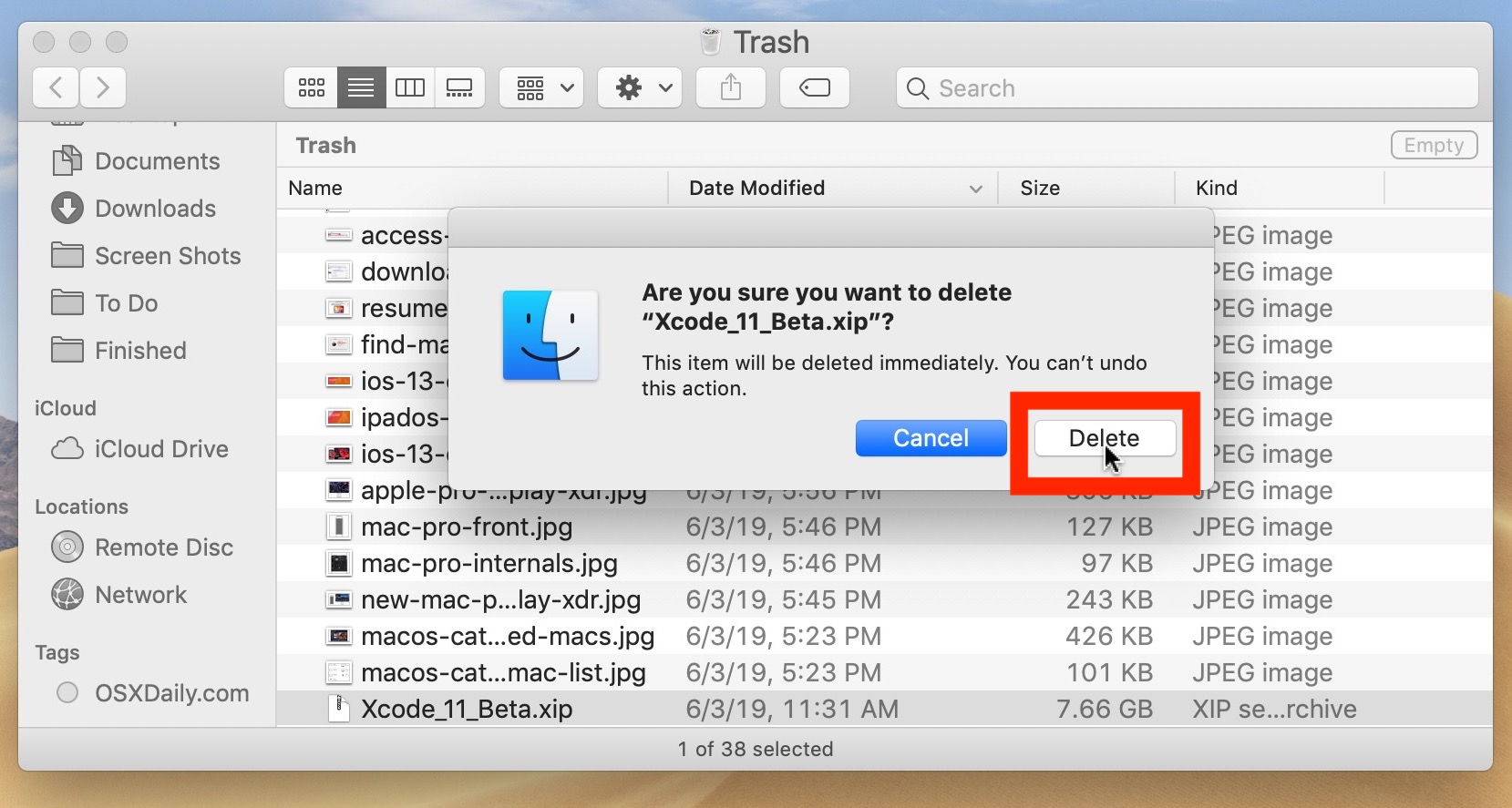 Cara Delete File secara Permanen di Macbook 