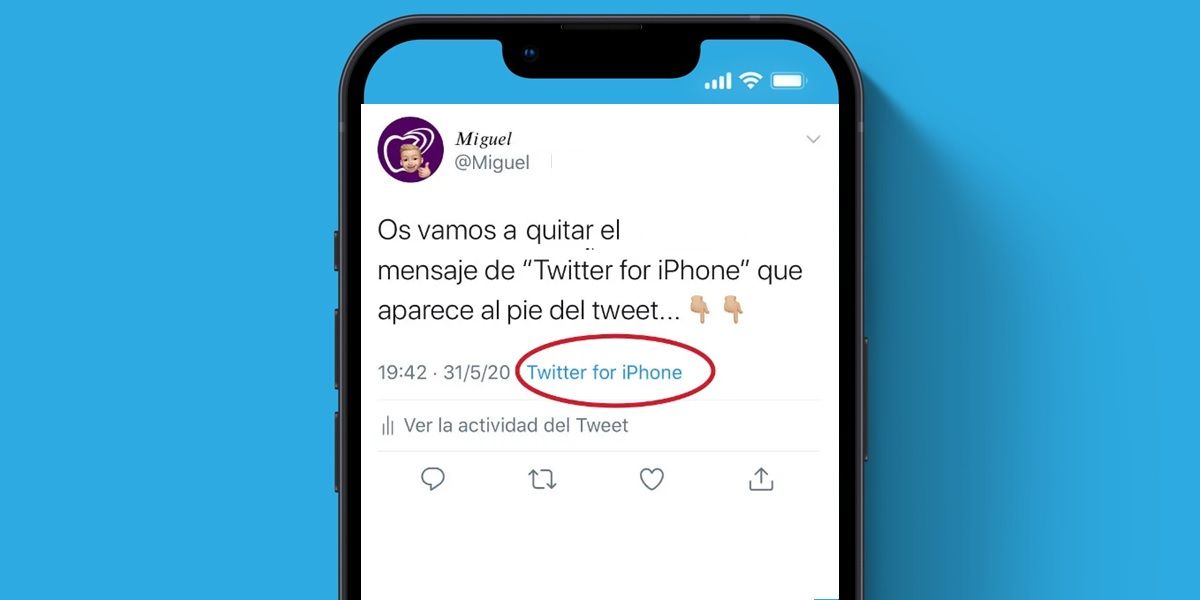 Cara agar Ada Tulisan Twitter for iPhone