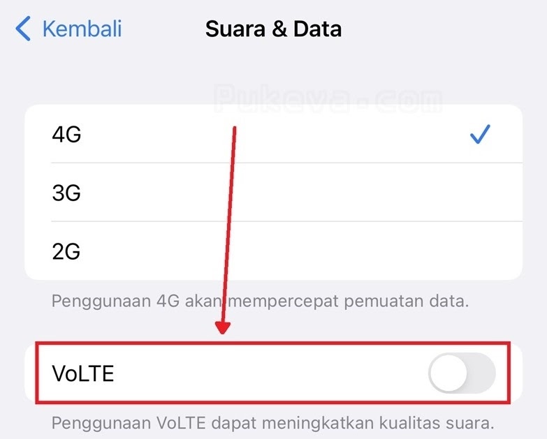 Cara Mengubah Jaringan LTE ke 4G di iPhone