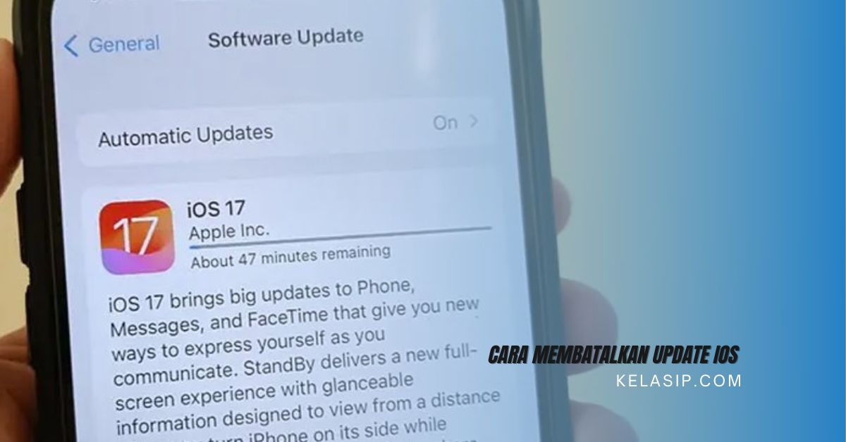 Cara Membatalkan Update IOS